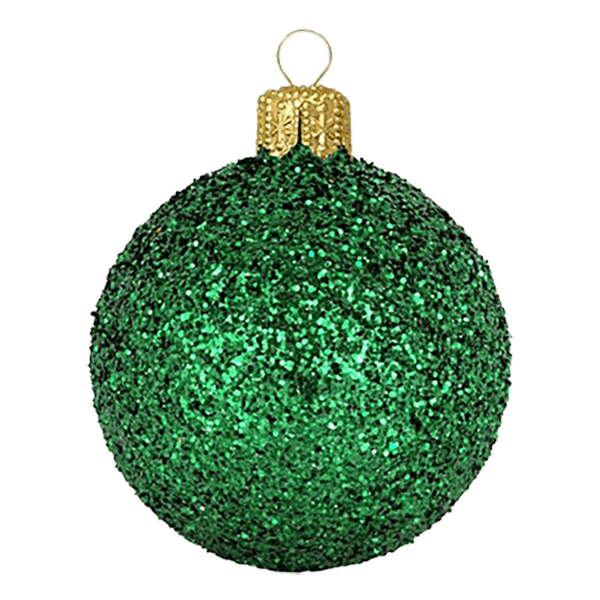 Boule standard pailletée - Vert foncé - Décorations de Noël